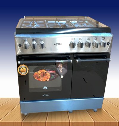 Gaziniere 5 feux astech avec espace de rangement à chaud