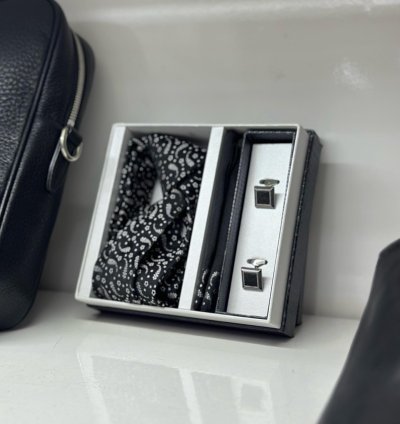 Pack Accessoires ENNZO - Cravate & Boutons de Manchette Assortis